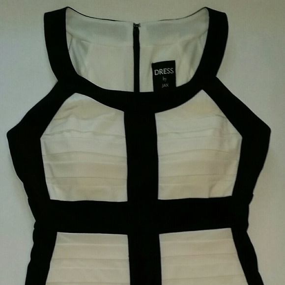 NWOT Dress byJax | Ivory/Black Tiered Seamed Dress - Picture 6 of 8